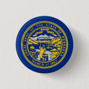 Vlag van Nebraska, vlag van Nebraska Ronde Button 3,2 Cm