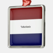 Vlag van Nederland Metalen Ornament (Links)