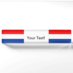 Vlag van Nederland Naambordje