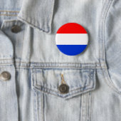 Vlag van Nederland Ronde Button 5,7 Cm (In situ)