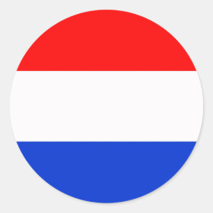 Vlag van Nederland Ronde Sticker