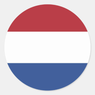 Vlag van Nederland Ronde Sticker