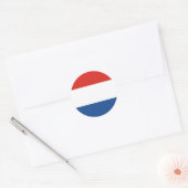 Vlag van Nederland Ronde Sticker (Envelop)
