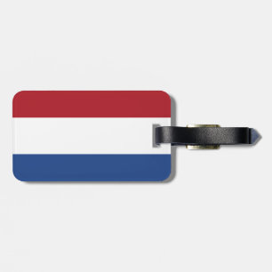 Vlag van Nederlands Bagagelabel met lederriem