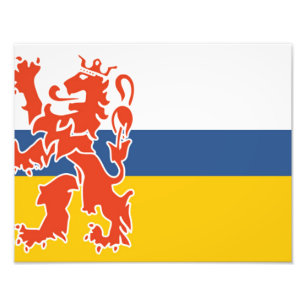 Vlag van Nederlands Limburg Foto Afdruk