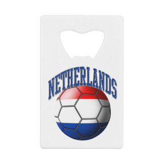 Vlag van Nederlands Voetbal Kredietkaart Flessenopener