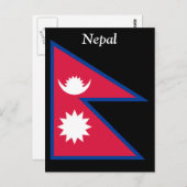 Vlag van Nepal Briefkaart (Voorkant / Achterkant)