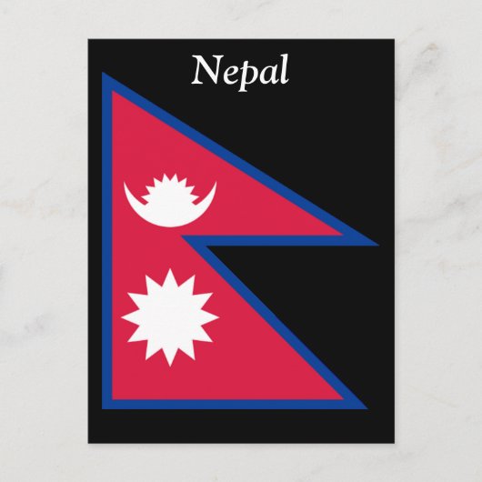 Vlag van Nepal Briefkaart (Voorkant)