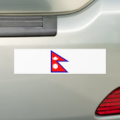Vlag van Nepal Bumpersticker (Op auto)