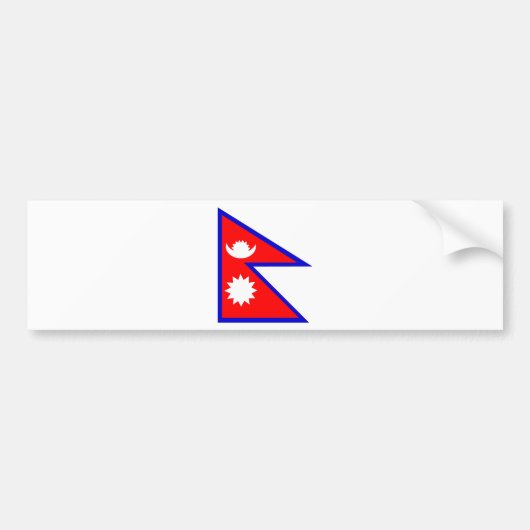 Vlag van Nepal Bumpersticker (Voorkant)