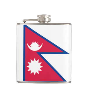 Vlag van Nepal gevlekte vinylkolf Heupfles