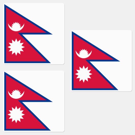 Vlag van Nepal Labels (Groep)