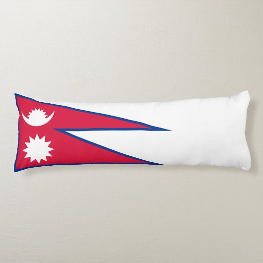 Vlag van Nepal Lichaamskussen (Voorkant)