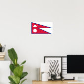 Vlag van Nepal Poster (Thuiskantoor)