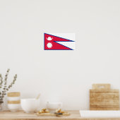Vlag van Nepal Poster (Keuken)
