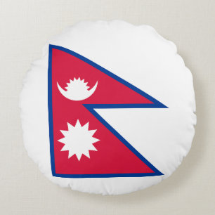 Vlag van Nepal Rond Kussen