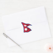 Vlag van Nepal Ronde Sticker (Envelop)