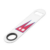 Vlag van Nepal Speed Flessenopener (Voorkant Gekanteld)