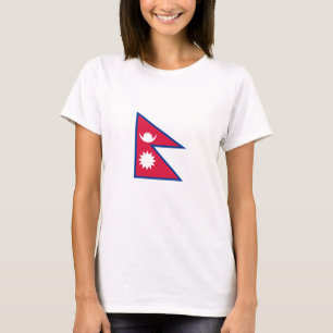 Vlag van Nepal T-shirt