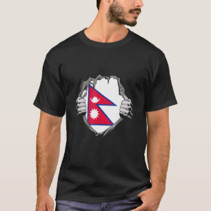 Vlag van Nepal T-shirt