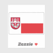 Vlag van Neumünster, Duitsland Sticker (Vel)