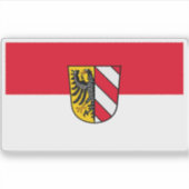Vlag van Neurenberg (Nürnberg), Duitsland Sticker (Voorkant)