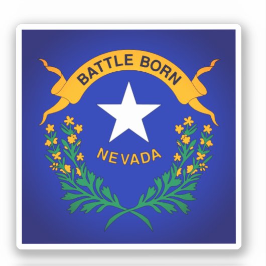Vlag van Nevada (detail) Sticker (Voorkant)