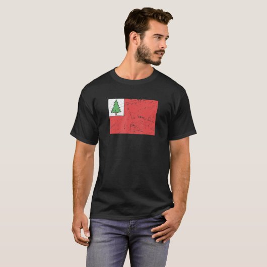 Vlag van New England 1776 Amerikaanse Revolutionai T-shirt (Voorkant volledig)