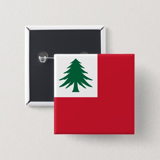 Vlag van New England Vierkante Button 5,1 Cm (Voorkant /achterkant)