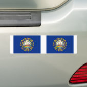 vlag van New Hampshire Bumpersticker (Op auto)