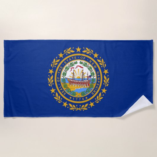 vlag van New Hampshire Strandlaken (Voorkant)