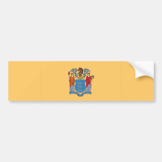 Vlag van New Jersey Bumpersticker (Voorkant)