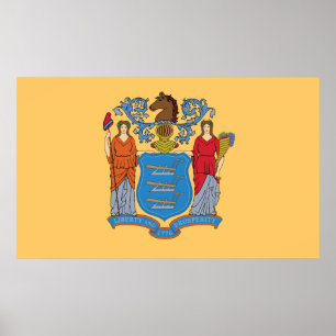 vlag van New Jersey Poster