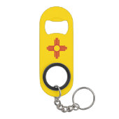Vlag van New Mexico Mini Flessenopener (Achterkant)