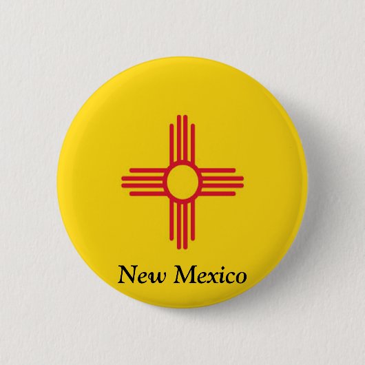 Vlag van New Mexico Ronde Button 5,7 Cm (Voorkant)