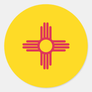 Vlag van New Mexico Ronde Sticker