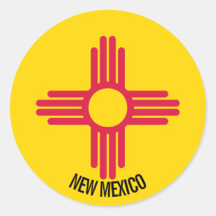 Vlag van New Mexico Ronde Sticker