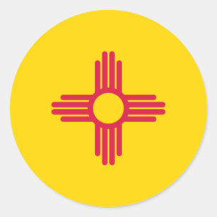 Vlag van New Mexico Ronde Sticker