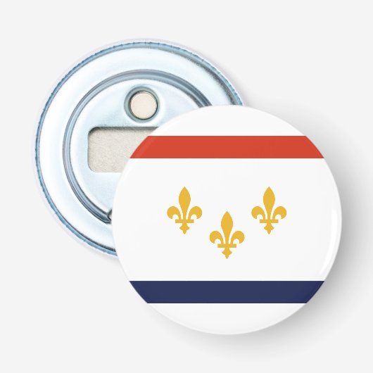 Vlag van New Orleans, Louisiana Bottle Opener (Voorkant)