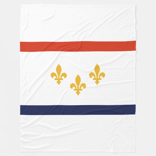 Vlag van New Orleans, Louisiana Fleece Blanket (Voorkant)