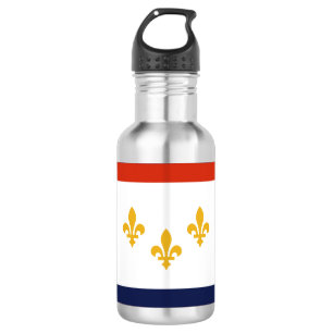 Vlag van New Orleans, Louisiana RVS Waterfles