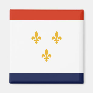 Vlag van New Orleans (Louisiana, VS) Magneet