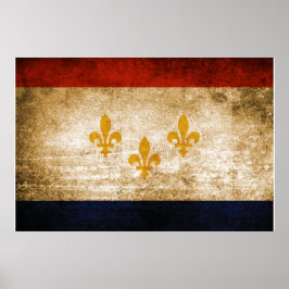  vlag van New Orleans Poster
