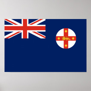 Vlag van New South Wales, Australië Poster
