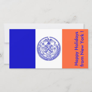 Vlag van New York, Prettige feestdagen uit de VS Feestdagenkaart