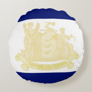 vlag van Newark (New Jersey) Rond Kussen
