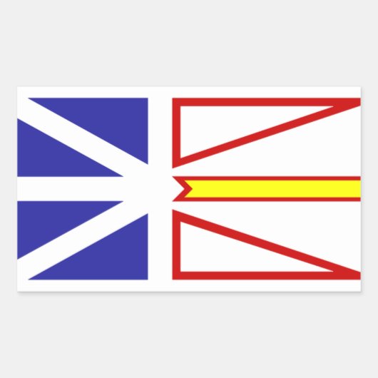 Vlag van Newfoundland Canada Rechthoekige Sticker (Voorkant)