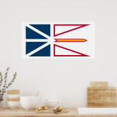Vlag van Newfoundland en Labrador (Canada) Poster (Keuken)