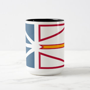 Vlag van Newfoundland en Labrador (Canada) Tweekleurige Koffiemok