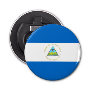 vlag van Nicaragua Button Flesopener